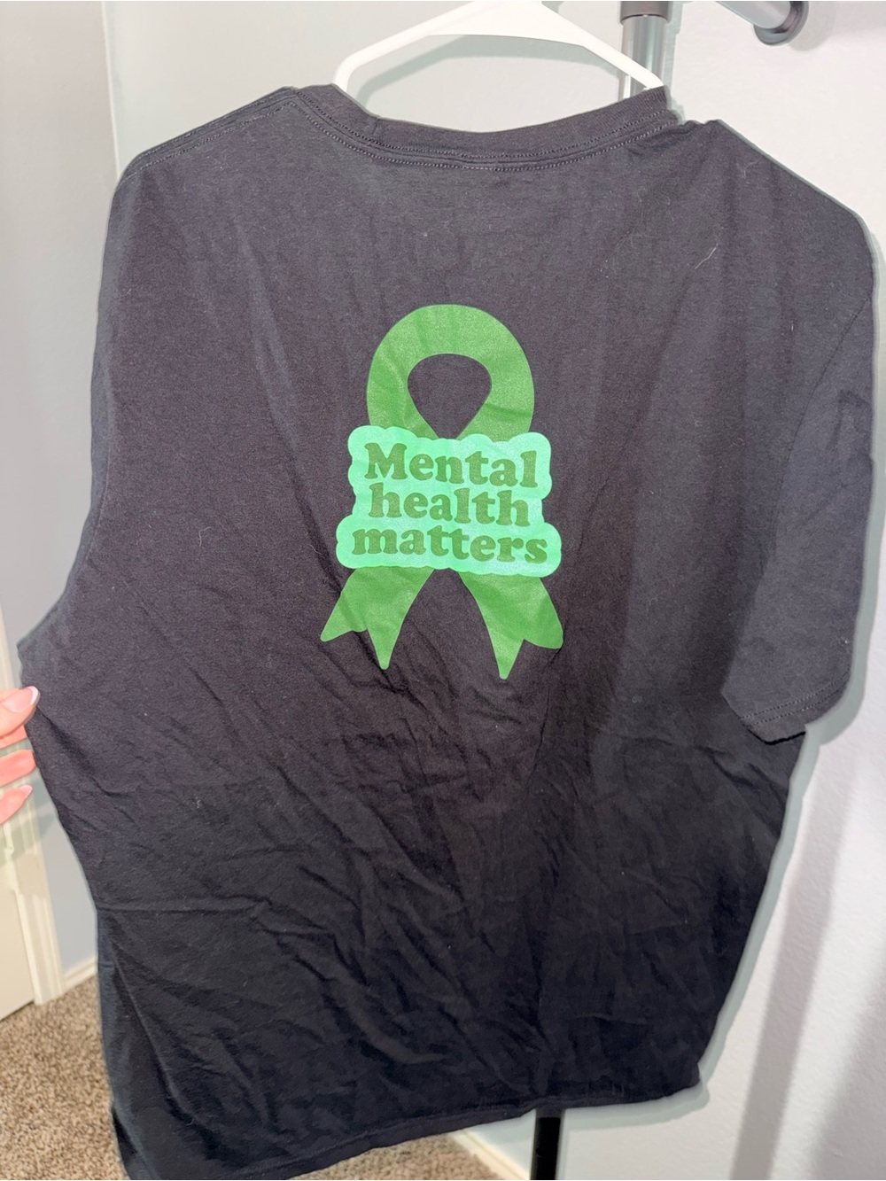 Mental Health Matters Graphic Tee - Black & Green